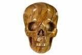 Realistic, Polished Picture Jasper Skull #151147-1